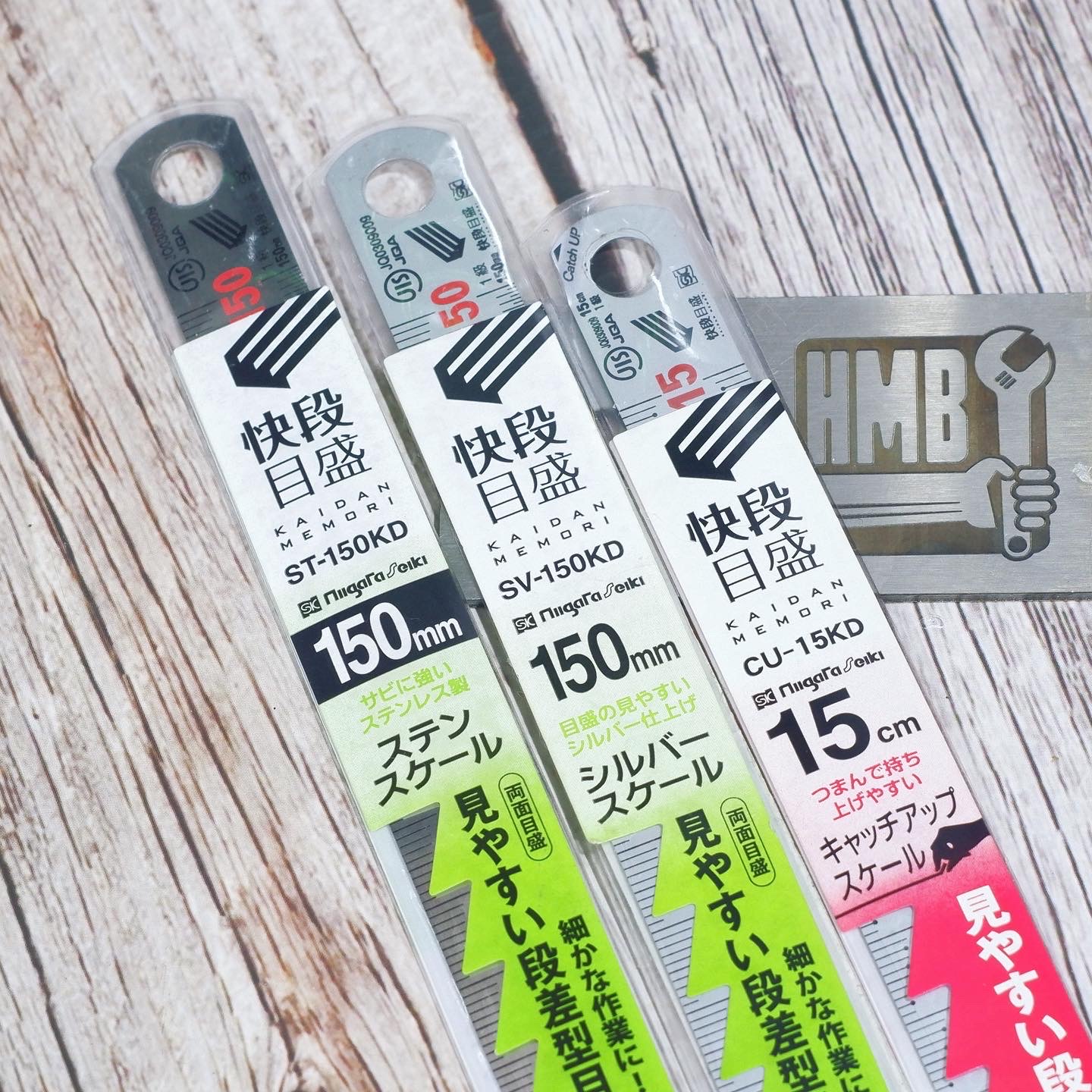 🇯🇵Made in Japan🇯🇵 Thước lá inox Nhật Bản vạch xéo Kaidan Niigata Seiki dài 150mm và 300mm