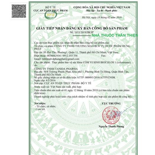 Cốm vi sinh Biocolos 1 – Hỗ trợ giúp bé ăn ngon, tiêu hóa khỏe (Hộp 20 gói)