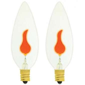 Bộ 2 bóng đèn lửa trang trí 3W - E12 thiết kế đầy đủ nhiệt, nhiệt độ bề mặt thấp hơn LED, an toàn và dễ bảo quản.