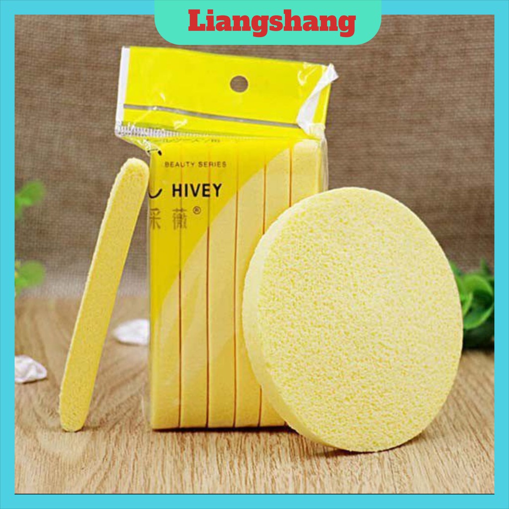 Miếng mút rửa mặt -Bọt biển - Bông nở rửa mặt Chivey 12 miếng