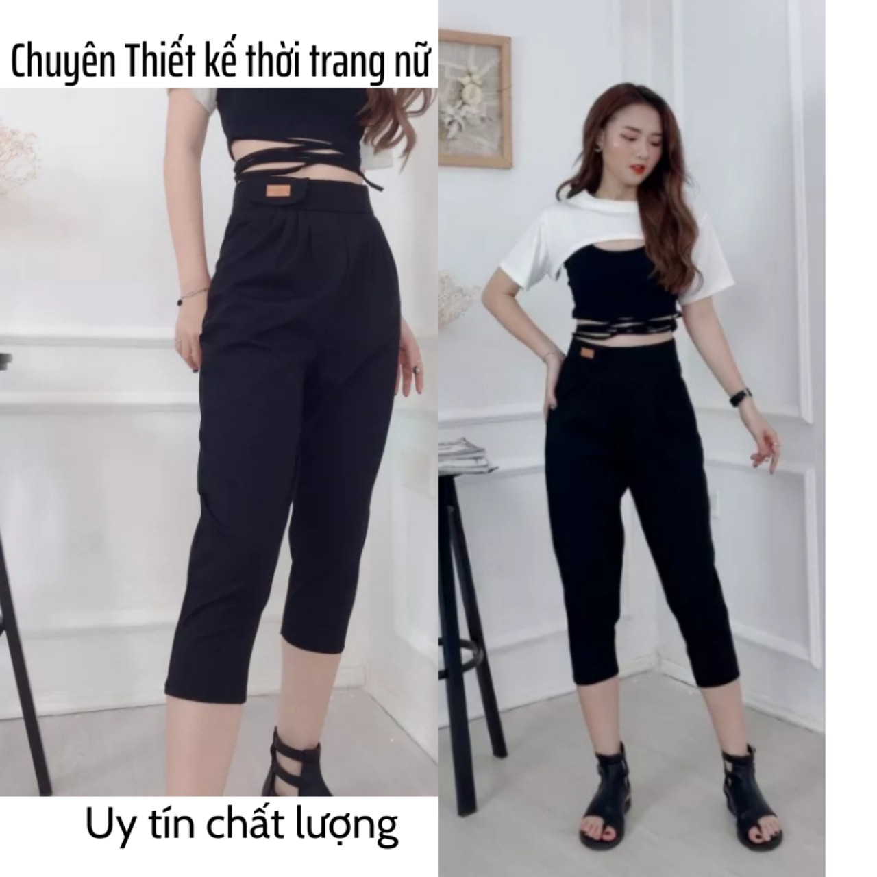 [HÀNG THIẾT KẾ ] Quần Baggy Nữ Lưng Thun, Quần Lửng Nữ Qua Gối Dáng Quần Bom Thời Trang. Chất Vải Um