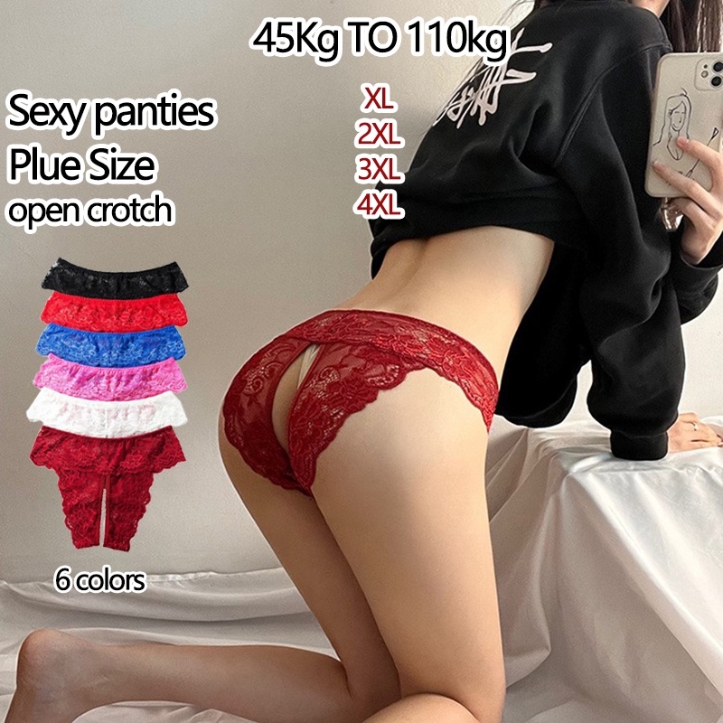 Women Lace Thong Crotch Opening Panties G String Briefs Lingerie