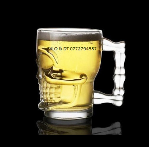 Ly thủy tinh deli skull beer mug 540ml zb309 , ly uống bia cao cấp