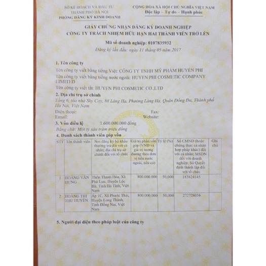 Serum sâm tố nữ Huyền Phi