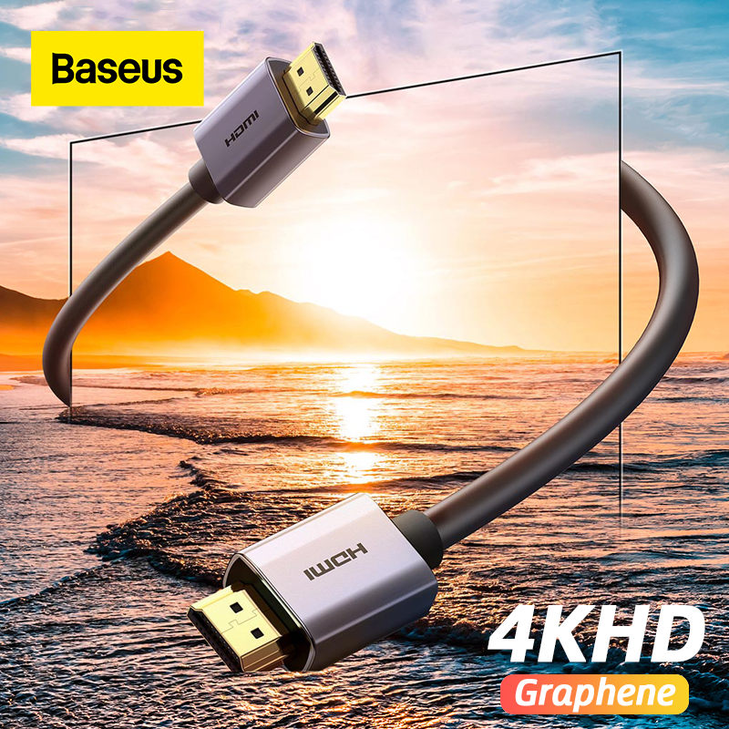 Baseus Graphene HDMI-Compatible Adapter Cable 4K Ultra HD 60Hz for Xiaomi Mi TV Box PS5 PS4 Switch Hub PC HDMI-Compatible Splitter Cable
