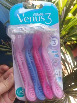 Bộ 4 Cây Dao Cạo Cho Nữ 3 Lưỡi Gillette Venus Simply 3 - Dao Cạo Nữ Gillette Venus Simple 3 Chính Hãng
