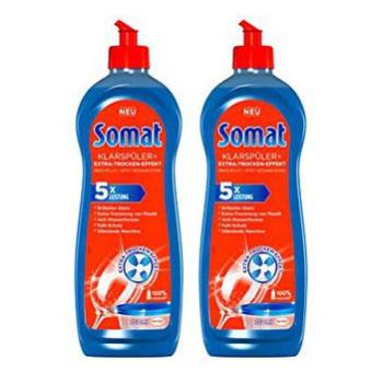 Bộ 2 chai nước làm bóng ly chén cho máy Somat ( Sản phẩm có gia cố nắp đậy chống chảy ) - Nhập khẩu Đức 750ml