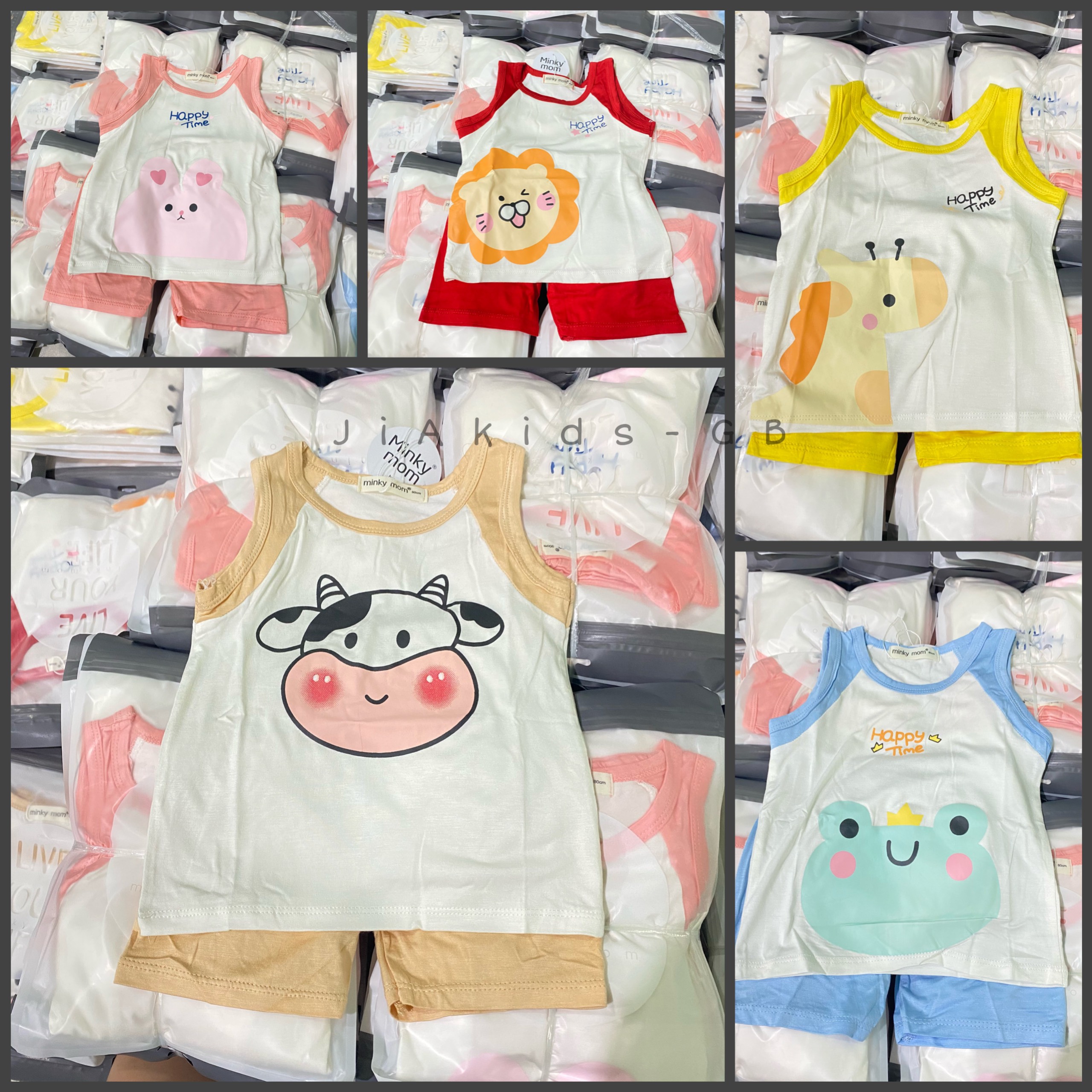Bộ ba lỗ thun lạnh size đại minky mom cho bé