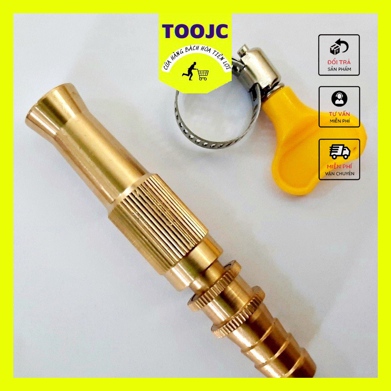 Đầu Vòi Tăng Áp - Đầu Vòi Xịt Rửa Xe - Tưới Cây Thau Có Điều Chỉnh Tắt Mở, Áp Lực Nước Tăng Mạnh Khiến Người Sử Dụng Dễ Dàng.