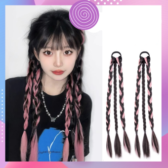 Dây Buộc Tóc Giả Thắt Bím Thời Trang Nữ, Tóc Tết, Tóc Giả Thắc Bím