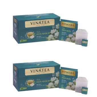 Combo 02 hộp trà túi lọc Hoa nhài tự nhiên VINATEA