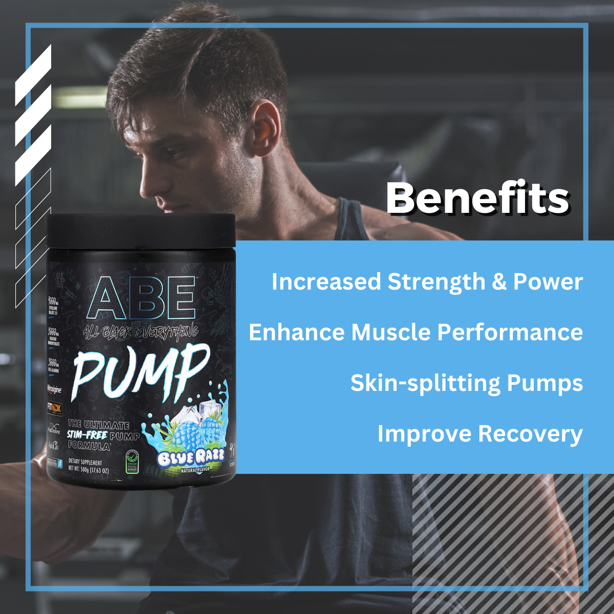 ABE, Pump, Stim-Free Pre Workout Powder, Various Flavor, 17.63 oz (500 g), Benefits