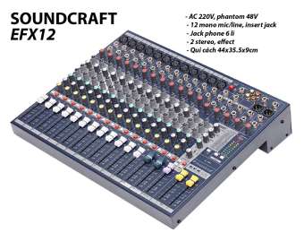[Trả góp 0%]Mixer Soundcraft EFX12