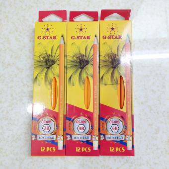 hộp 12 cây bút chì G-Star (4B,2B,6B)