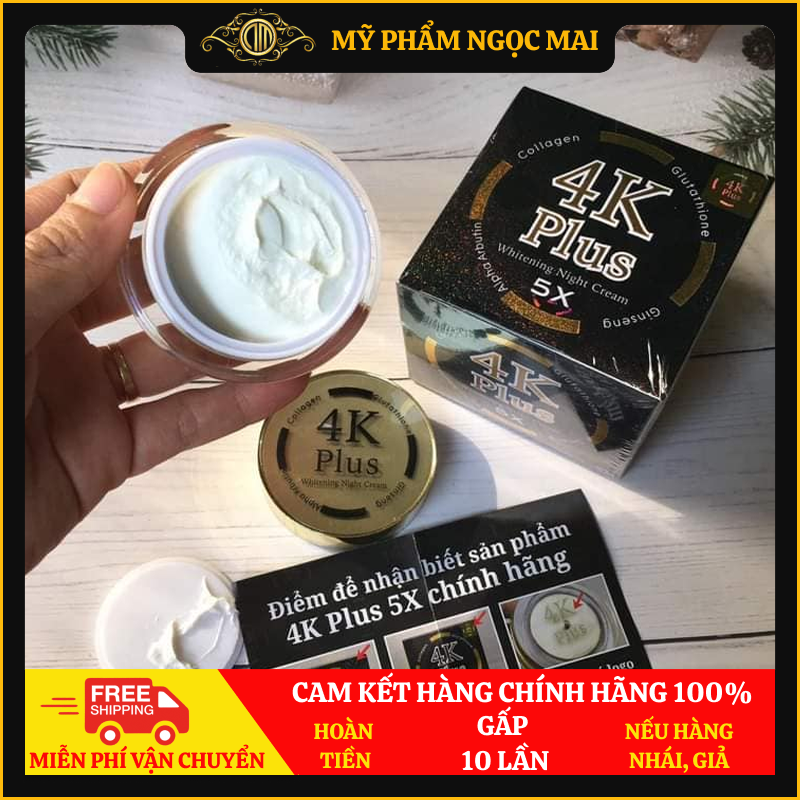 Kem dưỡng trắng da ban đêm 4K Plus Nhân Sâm Thái Lan Whitenning Night Cream 20g