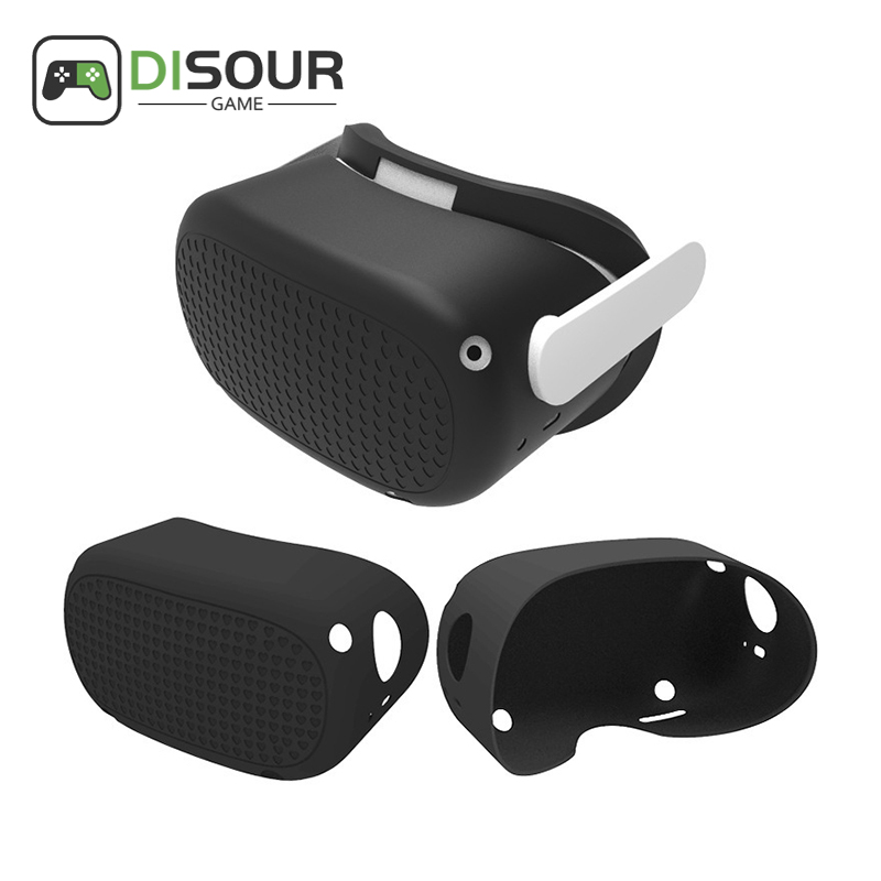Disour mũ bảo hiểm vr vỏ bảo vệ phía trước cho oculus quest 2 vỏ bảo vệ chống mồ hôi bằng silicon cho oculus quest 2 phụ kiện