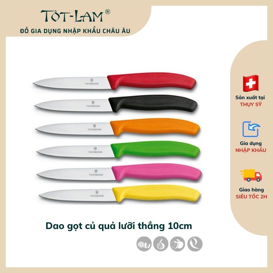 Dao gọt củ quả Victorinox  Thụy Sĩ 10 cm mũi nhọn cán nhựa PP nhiều màu - BST Swiss Classic