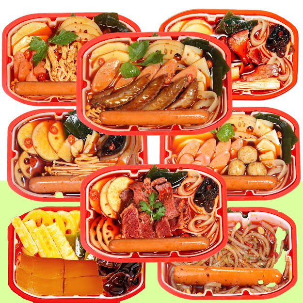 Lẩu tự sôi trùng khánh nhiều loại: lẩu bò, lẩu gà, lẩu xúc xích, lẩu chả cá - lặt vặt shop