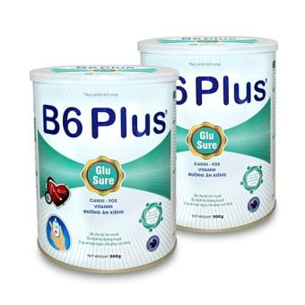 COMBO 2 LON SỮA B6 PLUS  DÀNH CHO NGƯỜI TIỂU ĐƯỜNG 900GR- GIẢI PHÁP DÀNH CHO NGƯỜI TIỂU ĐƯỜNG