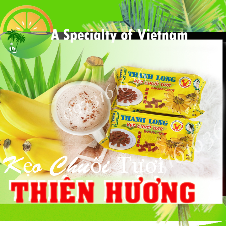 Kẹo chuối tươi Thanh Long hộp 480g - đồ ăn vặt