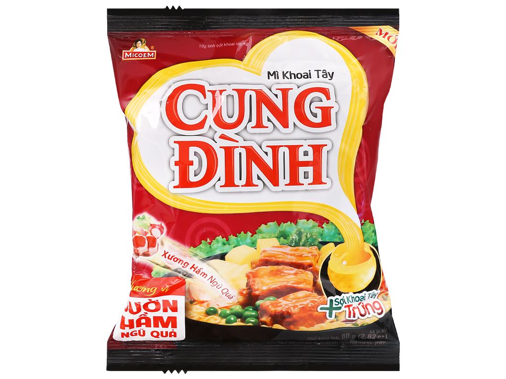Mì khoai tây cung đình sườn hầm ngũ quả gói 80g