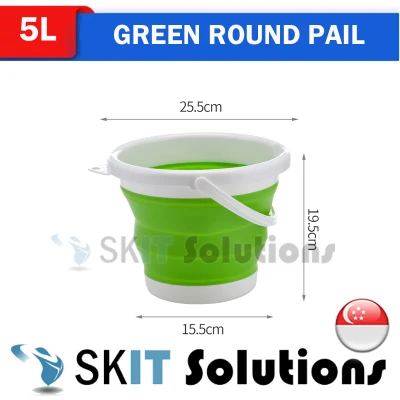 5L 10L 13L 15L Round Waterproof Foldable Pail with Cover or Without Cover, Collapsible Retractable Outdoor Water Pail Bucket Barrel TUB for Car Washing Fishing Toilet Cleaning, Portable Large Plastic Foot Leg Spa Bath Soak, Wash Bin Washtub Picnic Basket (2)
