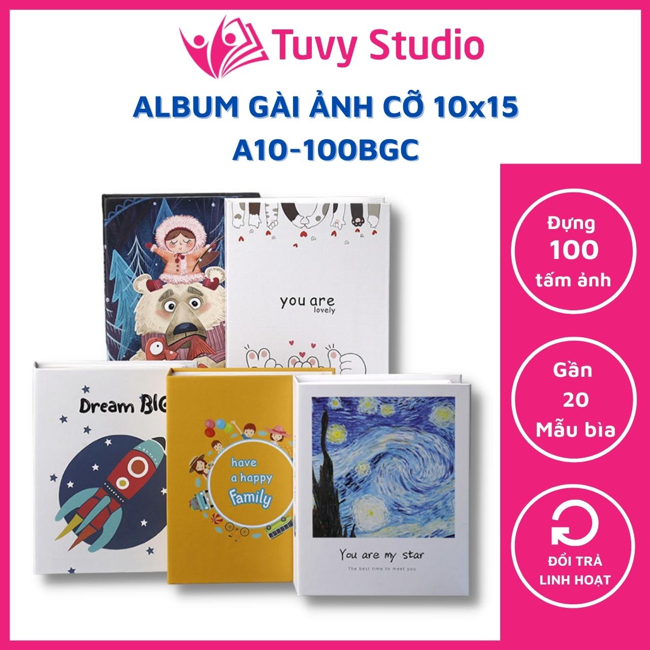 Album ảnh chứa 100 ảnh 10x15 bìa giấy cứng nhiều mẫu bìa đẹp