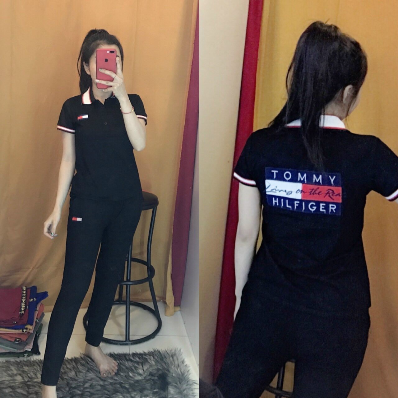 Bộ đồ thun cotton thêu lô gô cao cấp