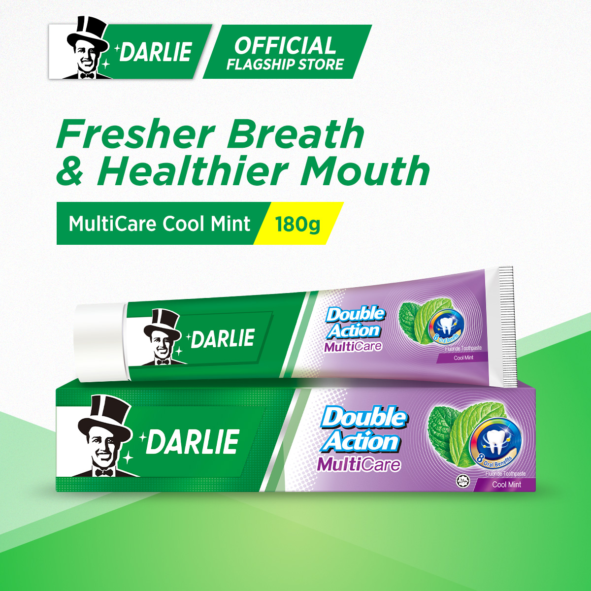 Darlie Double Action Multicare Toothpaste Cool Mint 180g