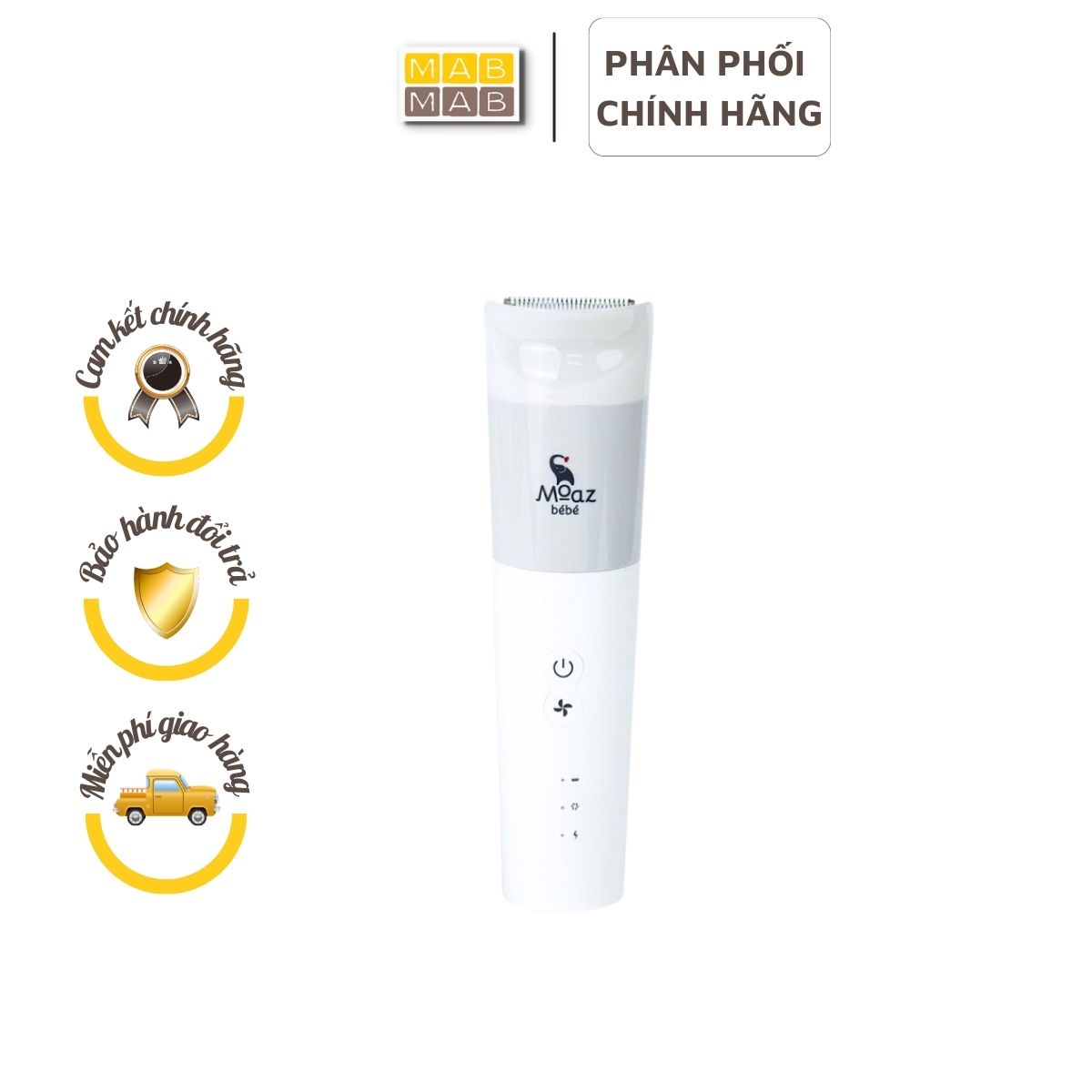 Tông đơ cắt tóc moaz bebe mb-014 có chế độ hút tóc thông minh - hàng chính hãng
