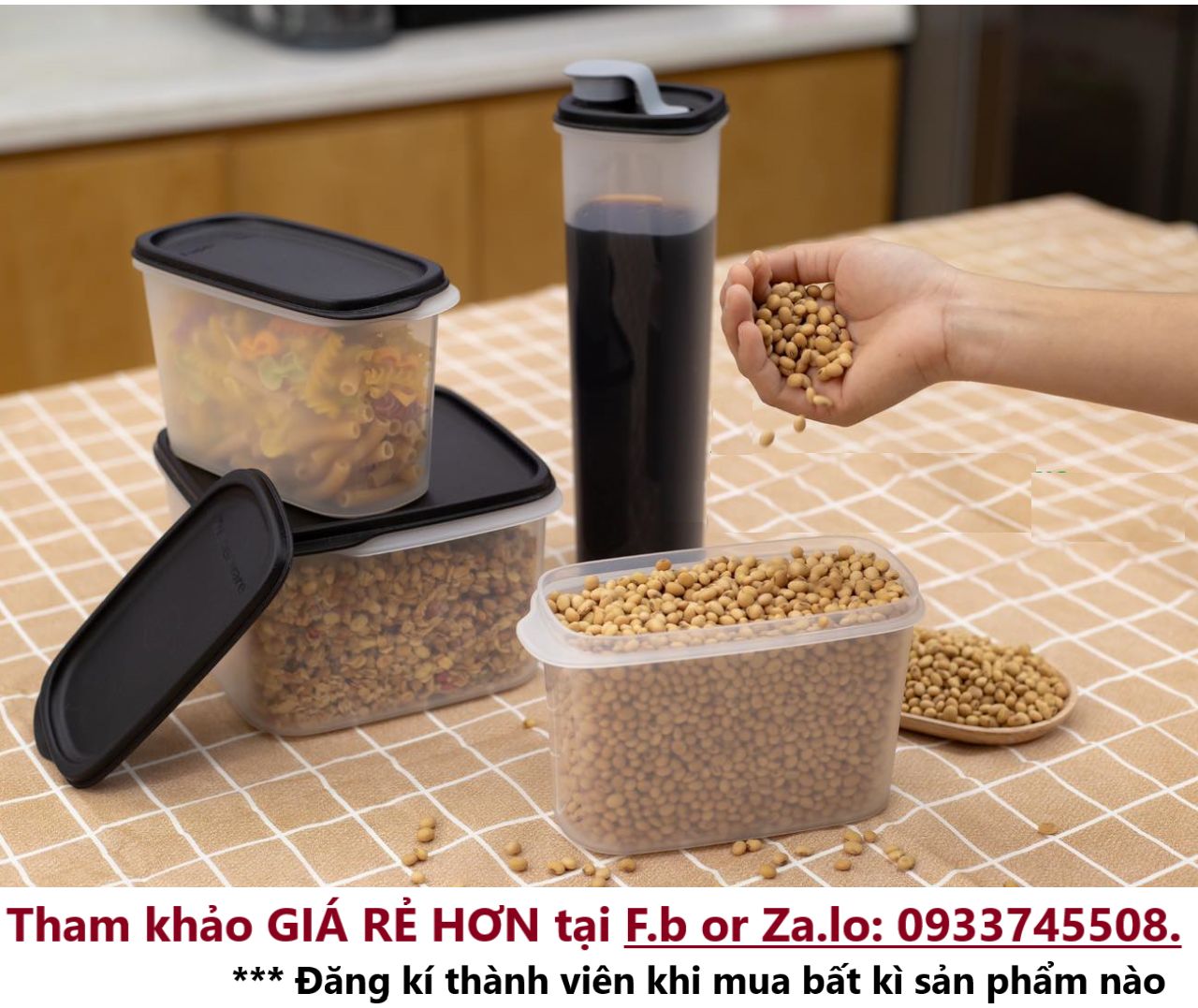Tupperware official store - bộ hộp kệ bếp urban kitchen set lazada chính hãng 100%