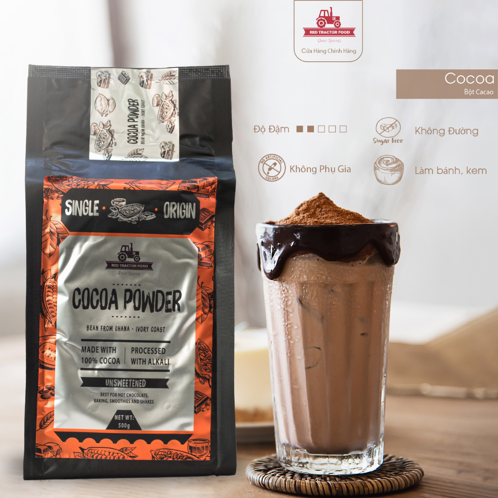 Bột Cacao nguyên chất không đường nhập khẩu The RIch Foods 500gr-Premium