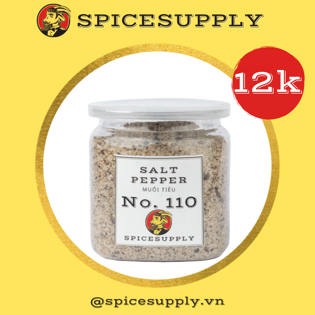 Hũ 120g salt pepper - muối tiêu đen đaklak spicesupply việt nam