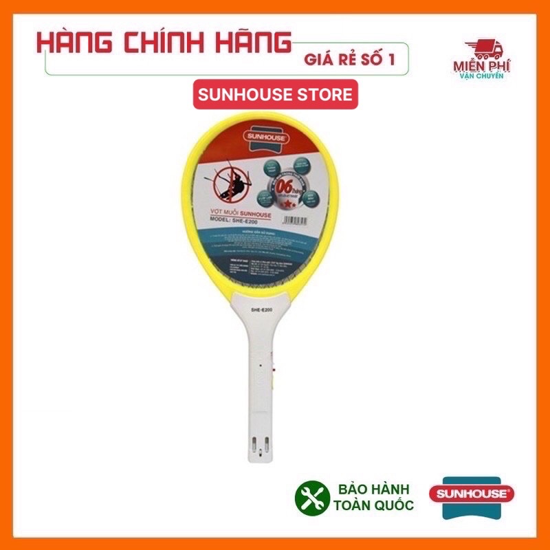 Vợt bắt muỗi sunhouse - vợt bắt côn trùng ruồi muỗi công suất cao tiết kiệm điện chất liệu nhựa abs cao cấp - bảo hành 12 tháng