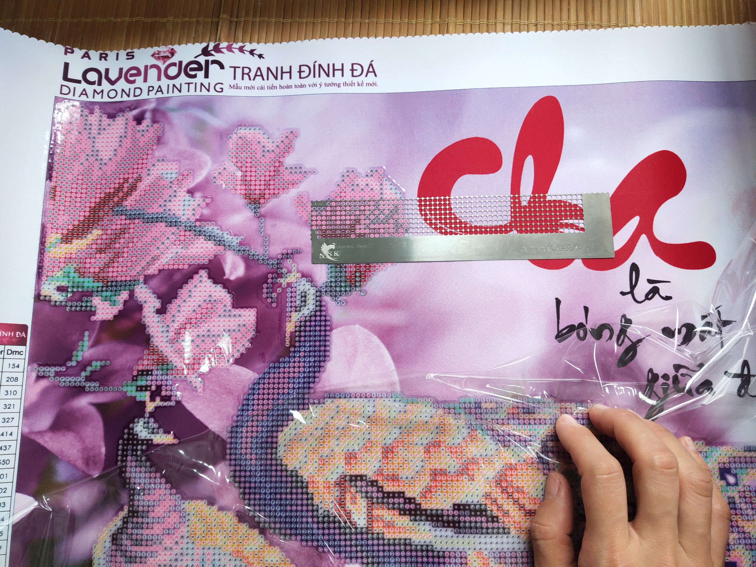 THƯỚC hỗ trợ làm tranh đính đá không lệch siêu thẳng hàng 13 cm dành cho tranh VENUS, LAVENDER, MONALISA