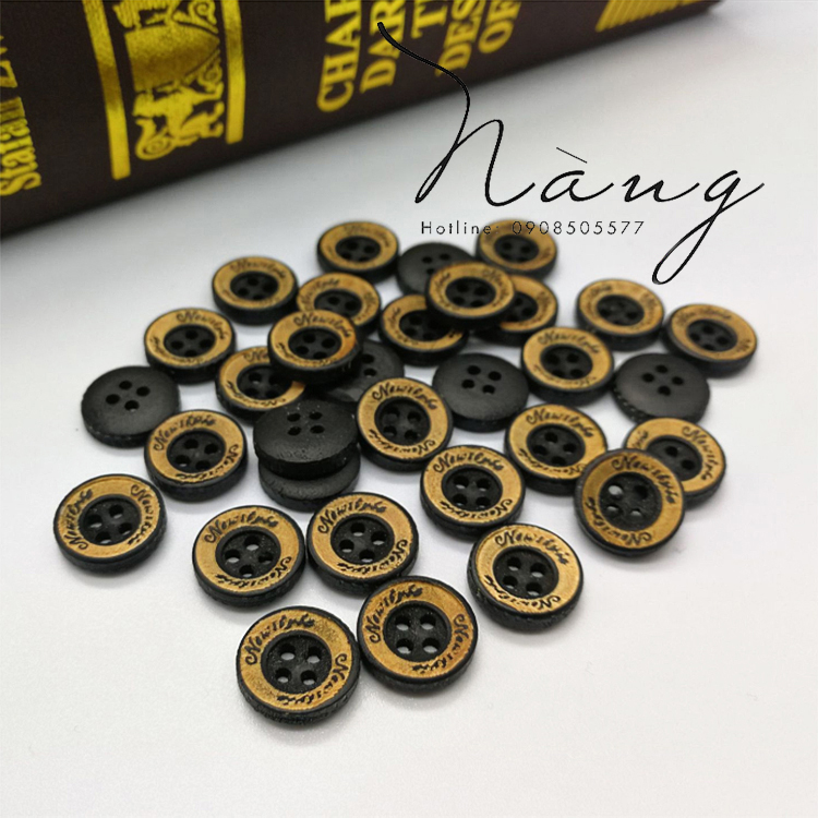 Set 50 nút gỗ tự nhiên có họa tiết