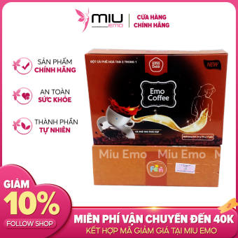 Giảm cân nhanh Emo Detox vị cà phê hòa tan 3 trong 1 Miu Emo