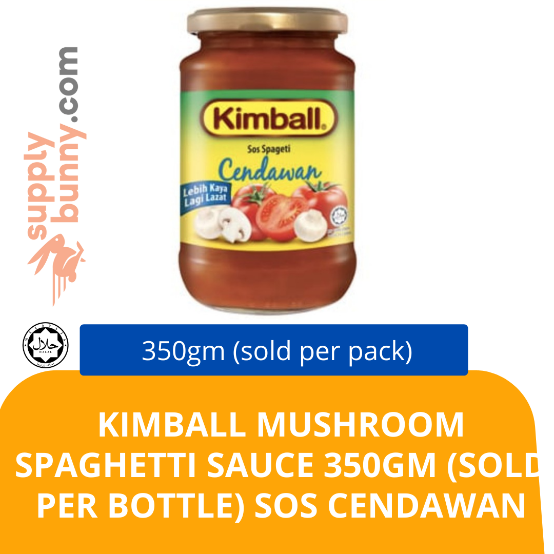 Kimball Mushroom Spaghetti Sauce 350gm (sold per bottle) Sos Cendawan Halal