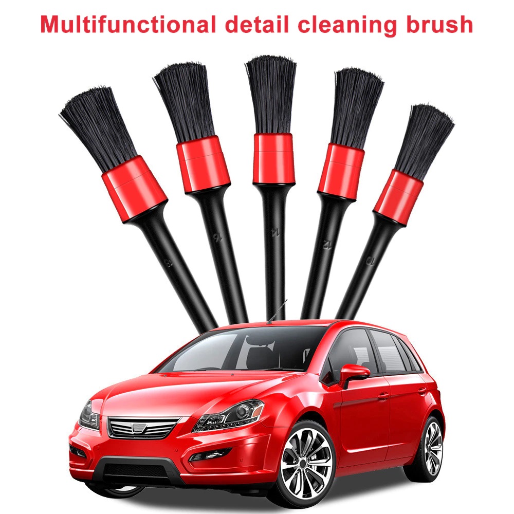 5-Piece Car Wash Air Outlet Detailing Brush Set - Auto Cleaning Dashboard Tools - Bi-Trust