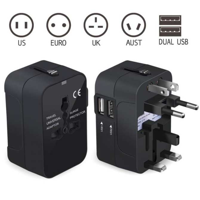 Ổ cắm điện quốc tế đa năng du lịch Universal Travel AC Adapter