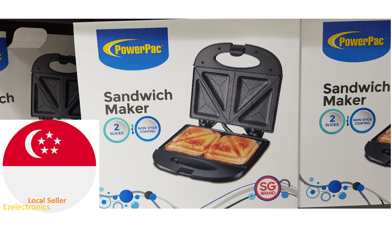 Double-sided Heating Electric Sandwich maker with Non-stick coating plate  (PPT353)