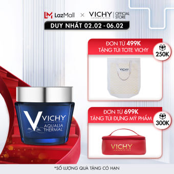 Mặt nạ ngủ dưỡng ẩm giúp làm sáng da Vichy Aqualia Thermal Night Spa 75ml