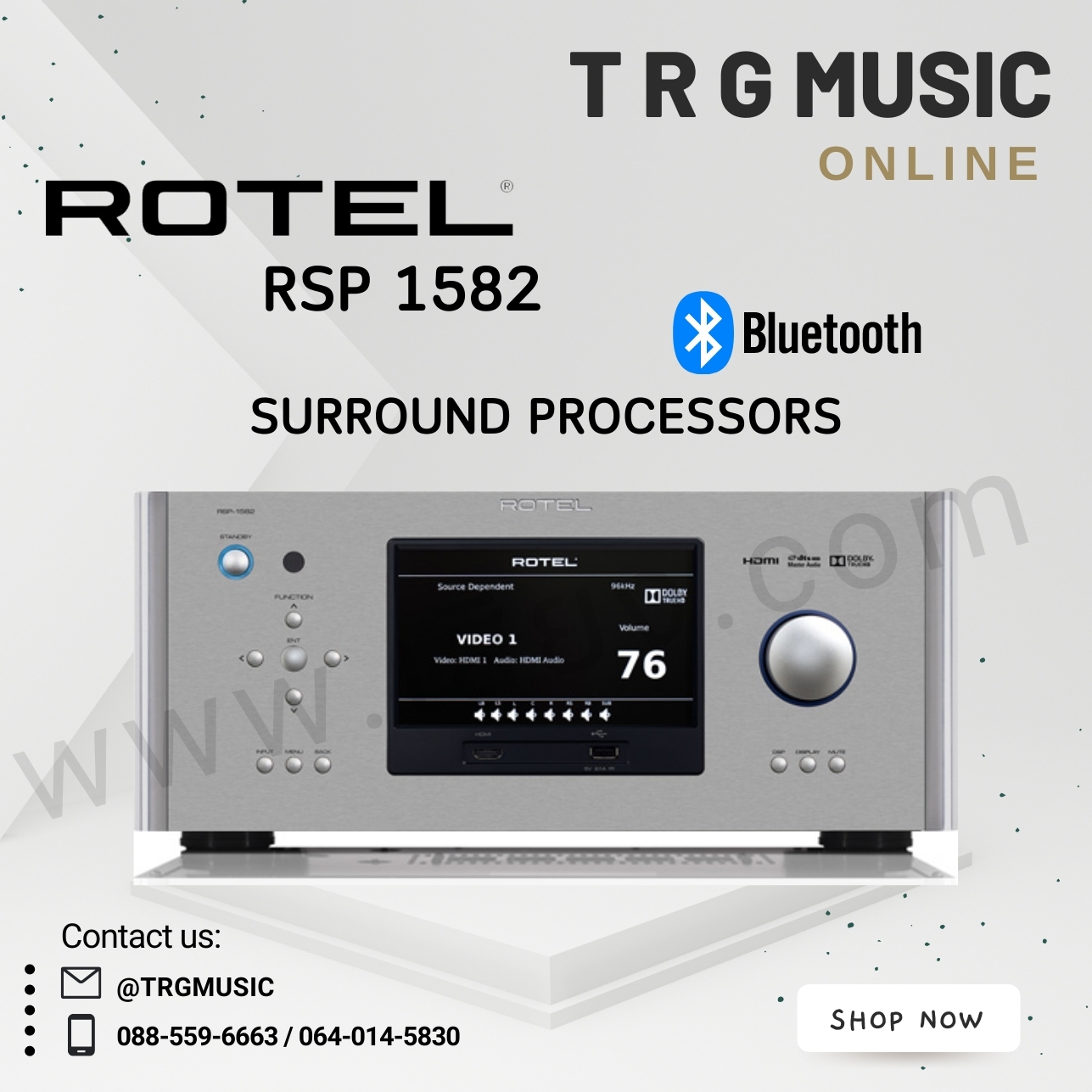 ROTEL RSP 1582 SURROUND PROCESSORS (สินค้าใหม่แกะกล่อง รับประกันศูนย์ไทย) ราคา 156,600 บาท*ส่งฟรี