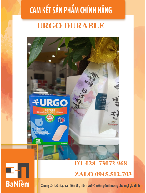 Băng cá nhân urgo durable 20 cái