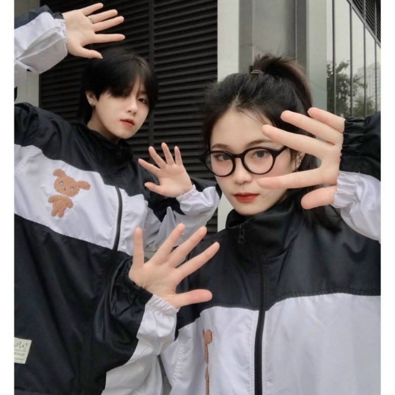 Áo Khoác Dù In Hình Gấu Ulzzang Nam Nữ Unisex Gigihouse