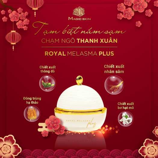CAO NÁM MAGIC SKIN cao nám Royal Melasma Plus 👍  ngừa nám tàn nhang ✔ Size 13g