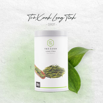 Trà xanh long tỉnh thưởng thức, lon tròn 50gam trà G831 Dotea, vị êm dịu, sắc nước trong - Dotea