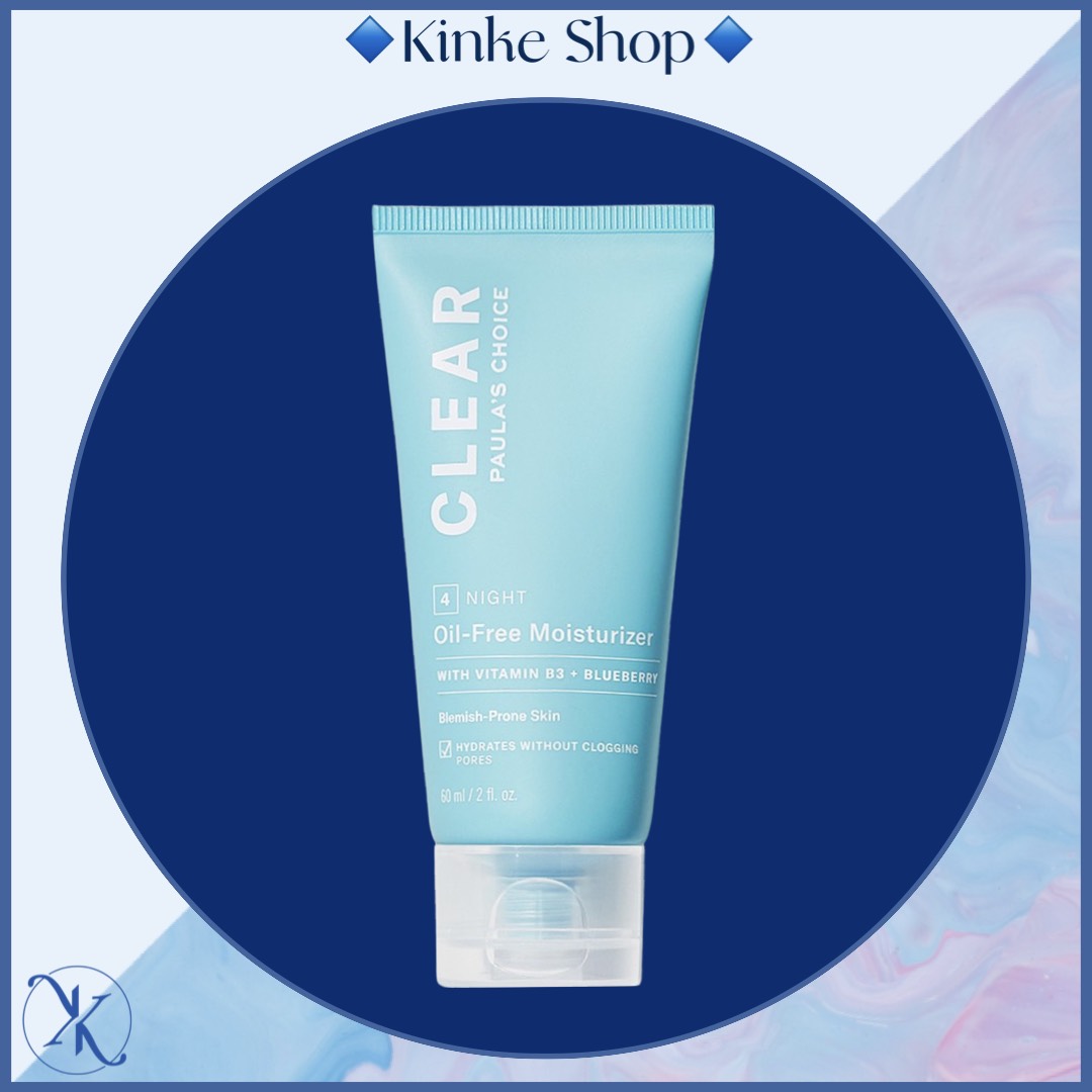 🔸Kem Dưỡng Đêm Paula's Choice CLEAR Oil-Free Moisturizer Nia + B3 - Dành Cho Da Mụn + lỗ chân lông to  - 60ml