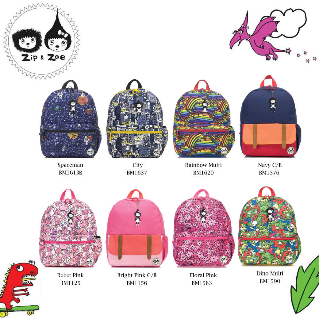 Zip & Zoe กระเป๋าเป้ Junior Backpack (อายุ 4 ปี ขึ้นไป) - ยี่ห้อ ZIP&ZOE ราคา 1,255 บาท*ส่งฟรี