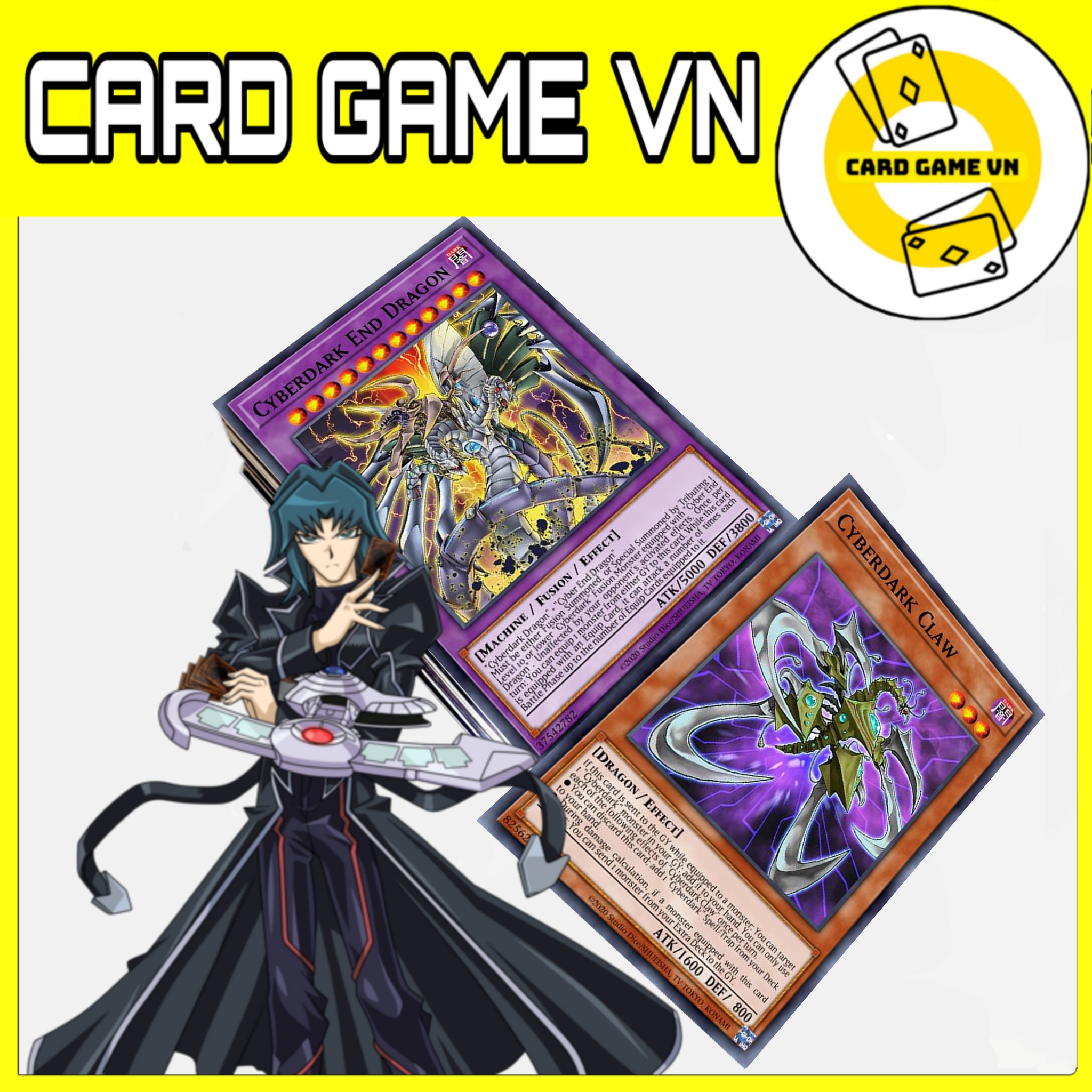 BÀI IN Bài YuGiOh - Bộ 54 lá bài CyberDark Dragon Deck - Card Game VN